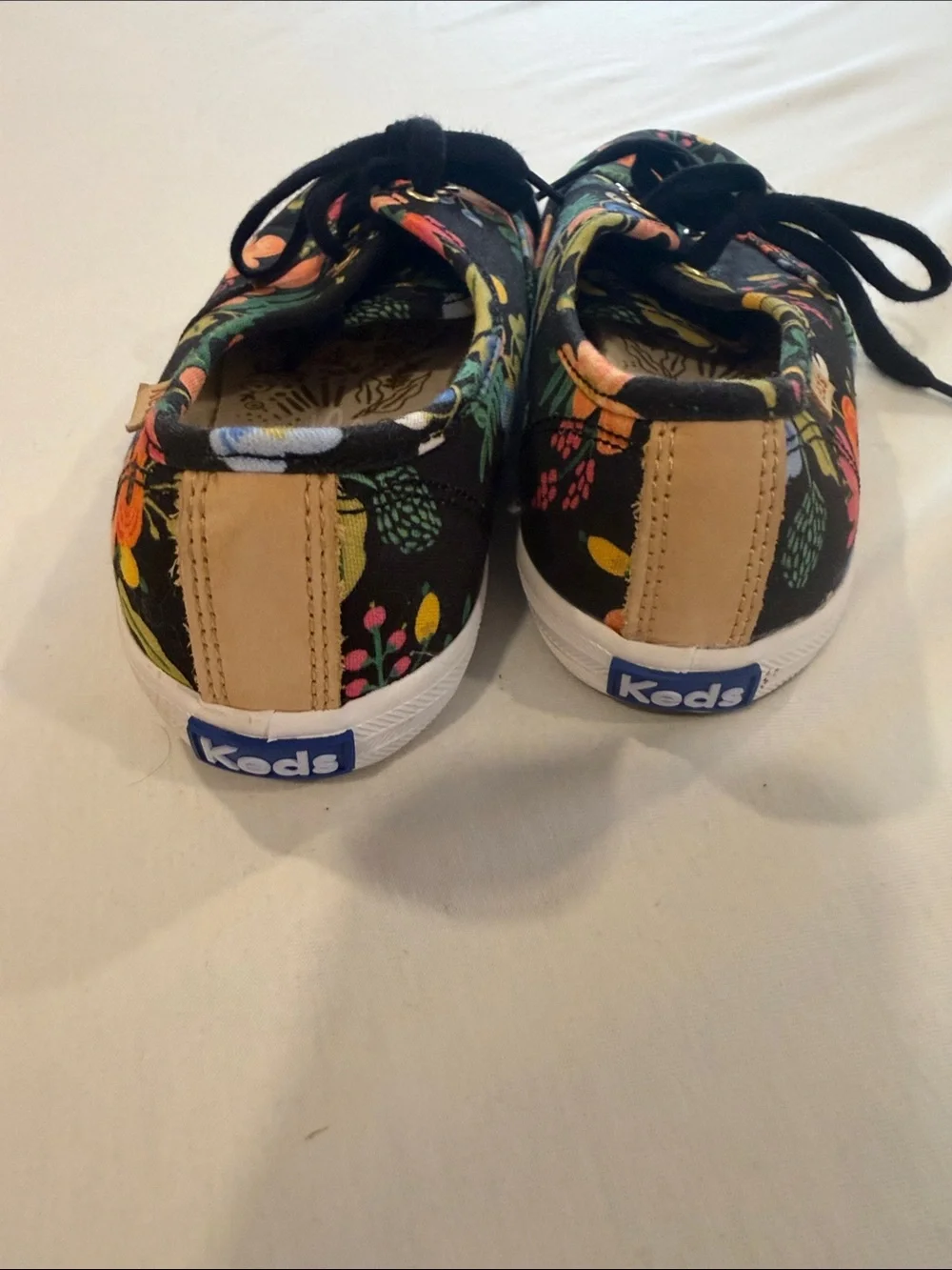 Keds raffle paper company Floral Canvas Lace-Up Sneakers - Black Multi